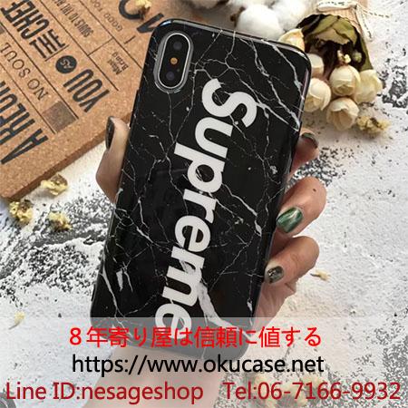 iphoneXケース Supreme ブラック