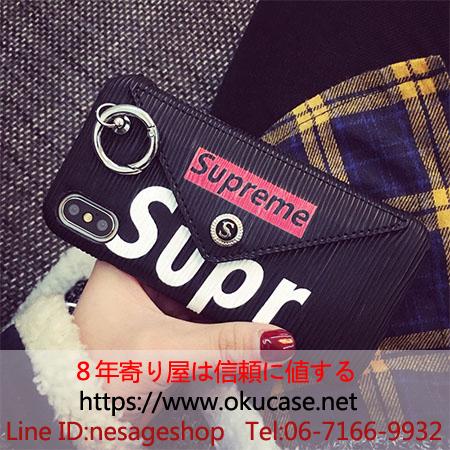 iPhone8plus ジャケットケース Supreme ブラック