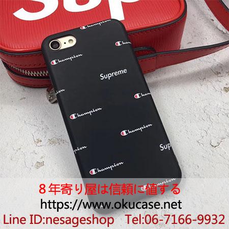 iphone8plusケース チャンピオン ブラック