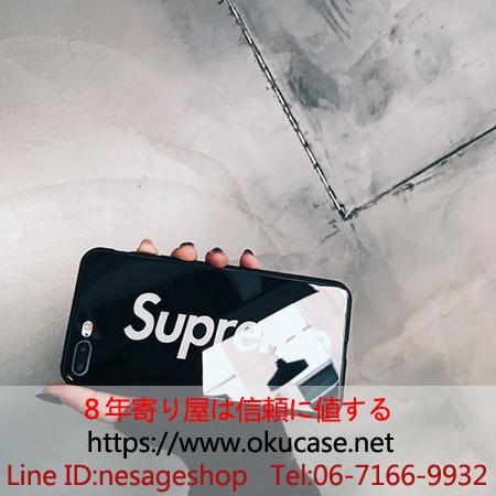 Supreme iphone8ケース ミラー ブラック