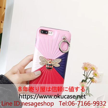 iPhone8 ハードケース gucci風 ピンク