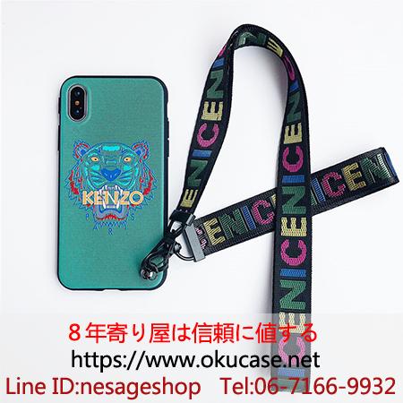 KENZO iphone8plusケース ネックストラップ付き