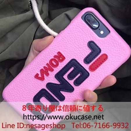 フェンディ ジャケットケース iPhoneX ピンク