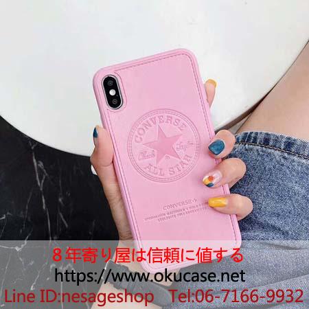 コンバース iphone8plusケース ピンク