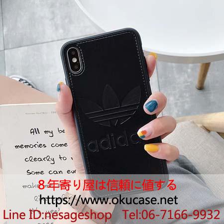 アディダス iphoneXSケース ブラック