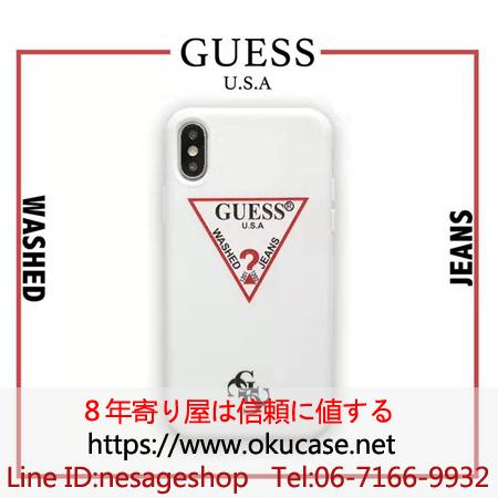 ゲス iPhoneX/XS/8plusケース ホワイト