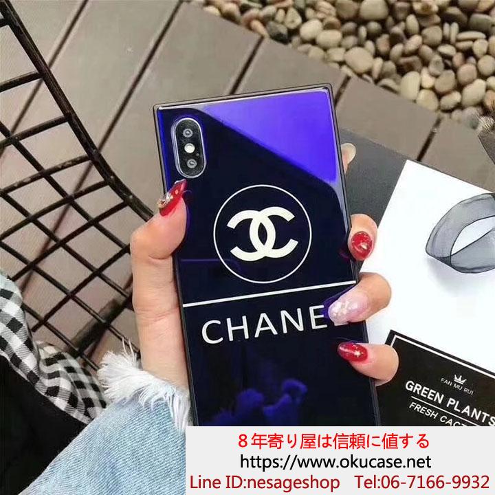 ガラス鏡面 iPhone Xカバー Chanel