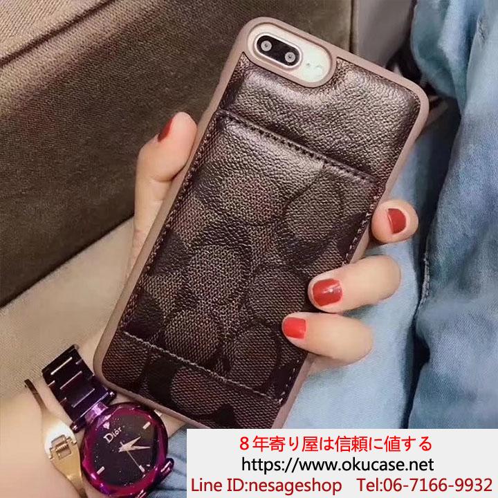 iPhone8プラス ケース COACH 財布付き