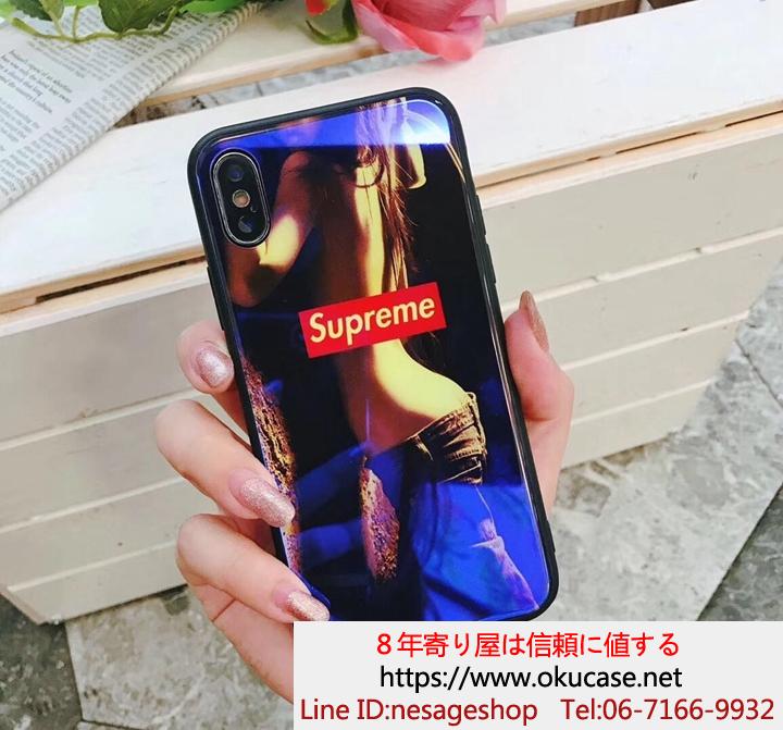 iPhone8/8Plus ガラスケース Supreme