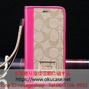 coach iphone11/xsケース 濃いピンク