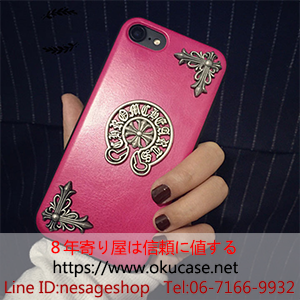 クロムハーツ iphone7plus携帯カバー 濃いピンク
