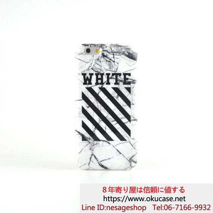オフホワイト iPhone7PLUSケース 大理石柄